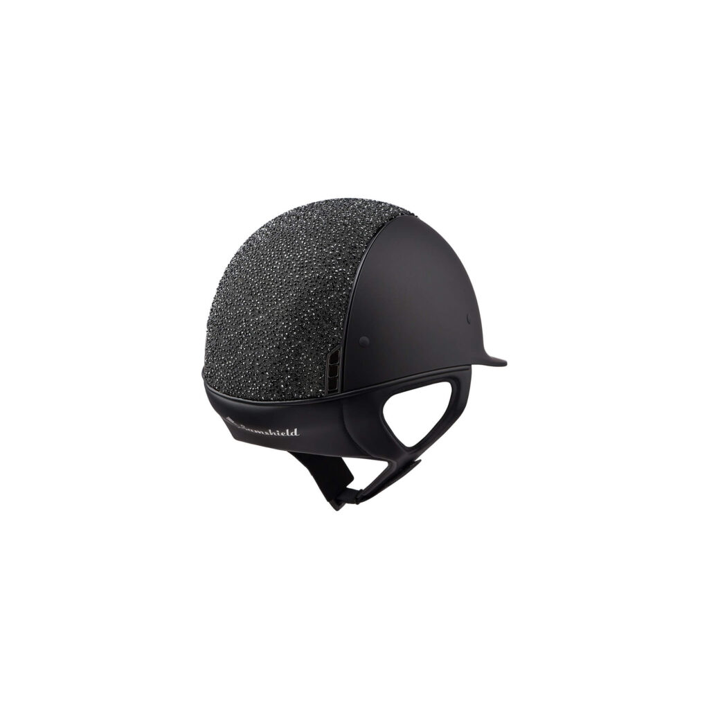 kask-shadowmatt-black-crystal-fine-medley-blach-chrome-trim-chrome-blason-czarny